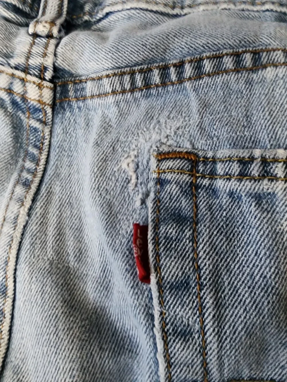 Levi Men’s 505 Straight‎ Leg Vintage Red Tag Jeans 40x32 Patch Thrashed